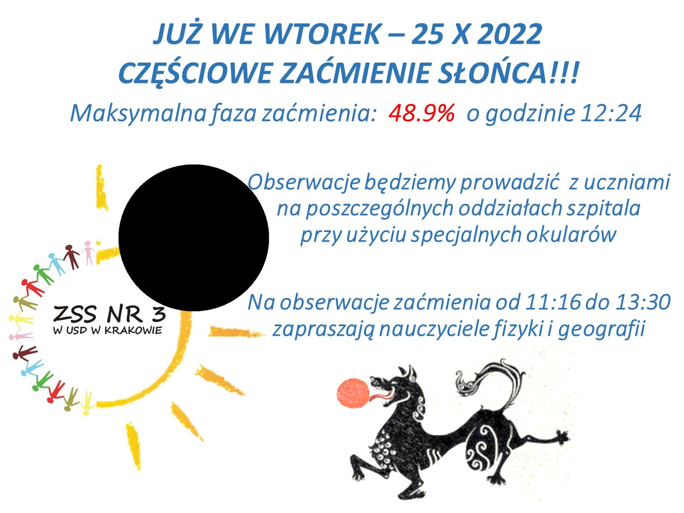 CZĘŚCIOWE ZAĆMIENIE SŁOŃCA – 25 PAŹDZIERNIKA 2022 ROKU