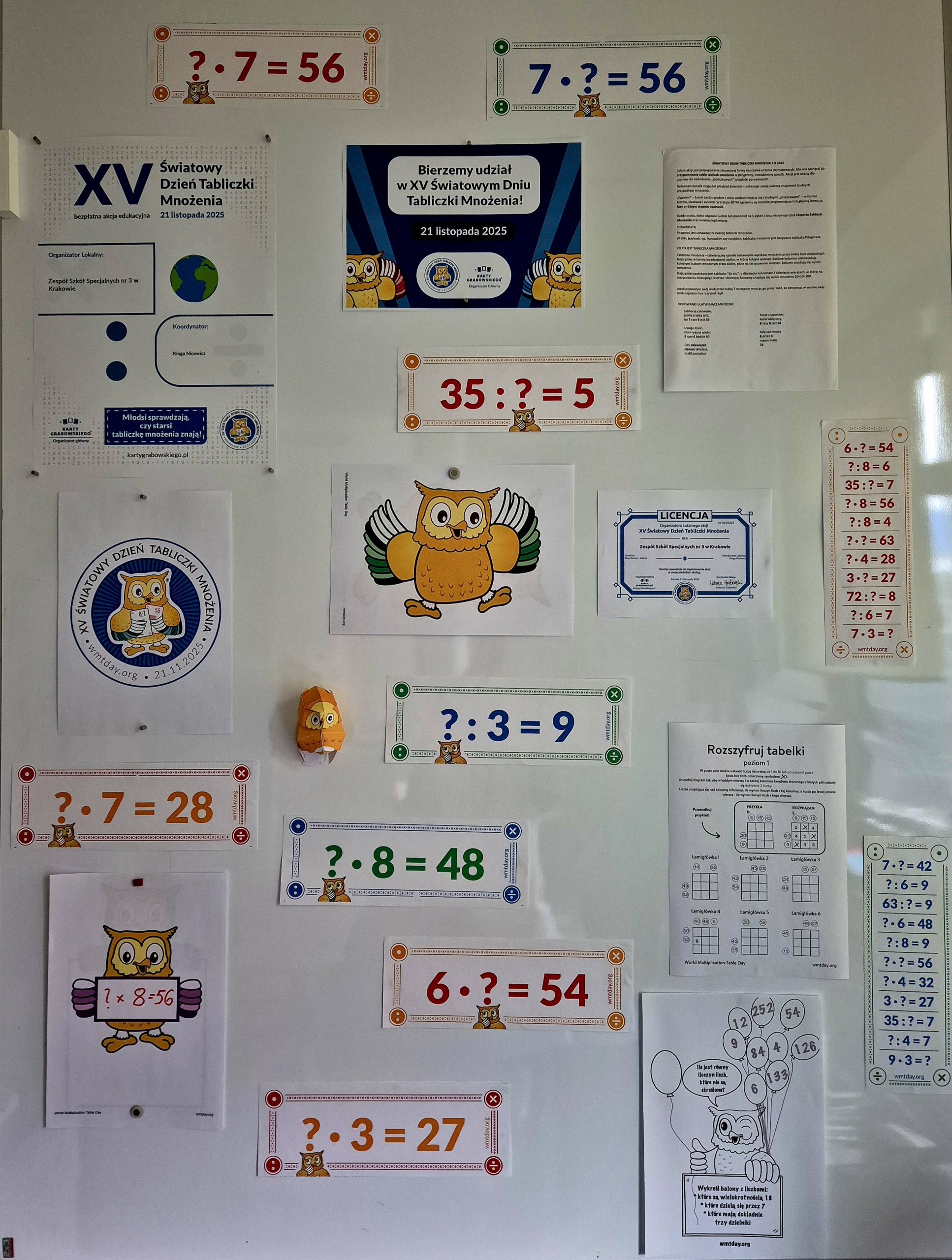 Światowy Dzień Tabliczki Mnożenia w naszej szkole